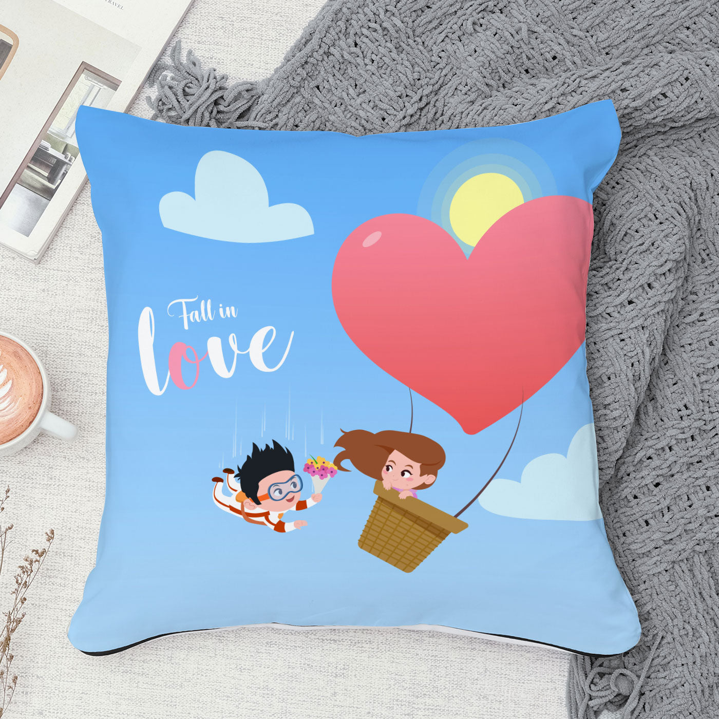 Fall in love customized pillow