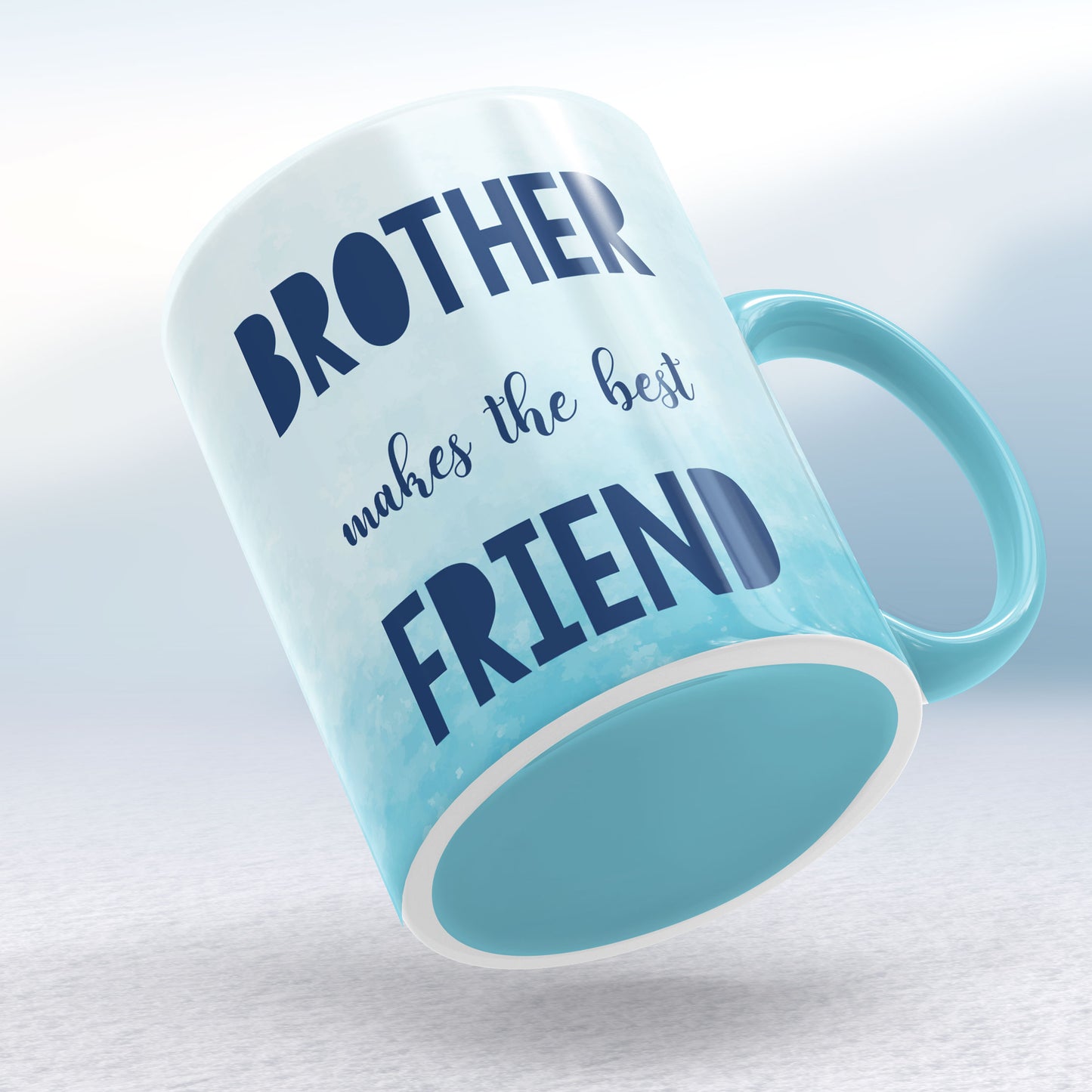 Brother makes the best friend skyblue Ceramic Mug