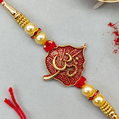 Pan shape rakhi with Om name