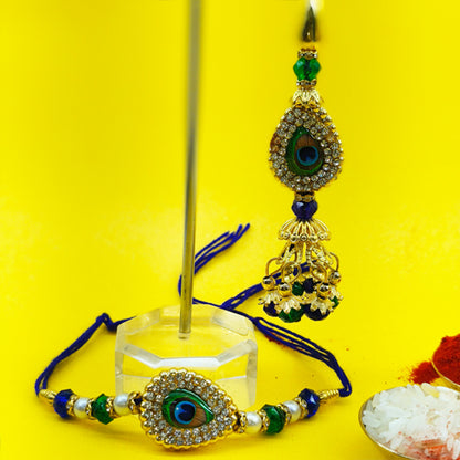 Peacock Feather Rakhi and Chhuda Rakhi