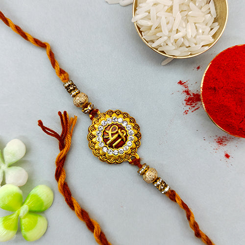 Shree named round shape rakhi