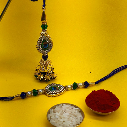 Peacock Feather Rakhi and Chhuda Rakhi