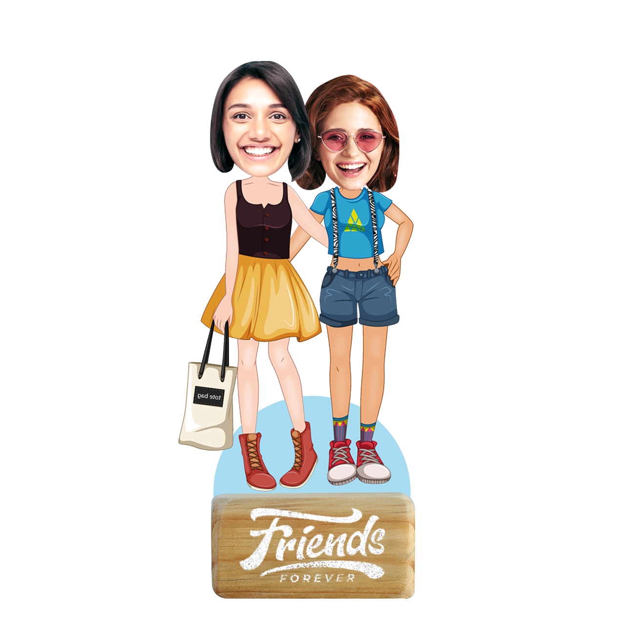 Bestfriends bond for girls caricature