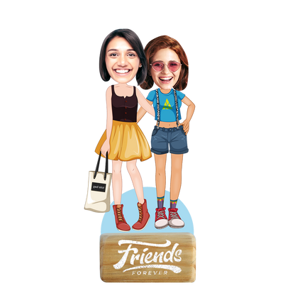 Bestfriends bond for girls caricature