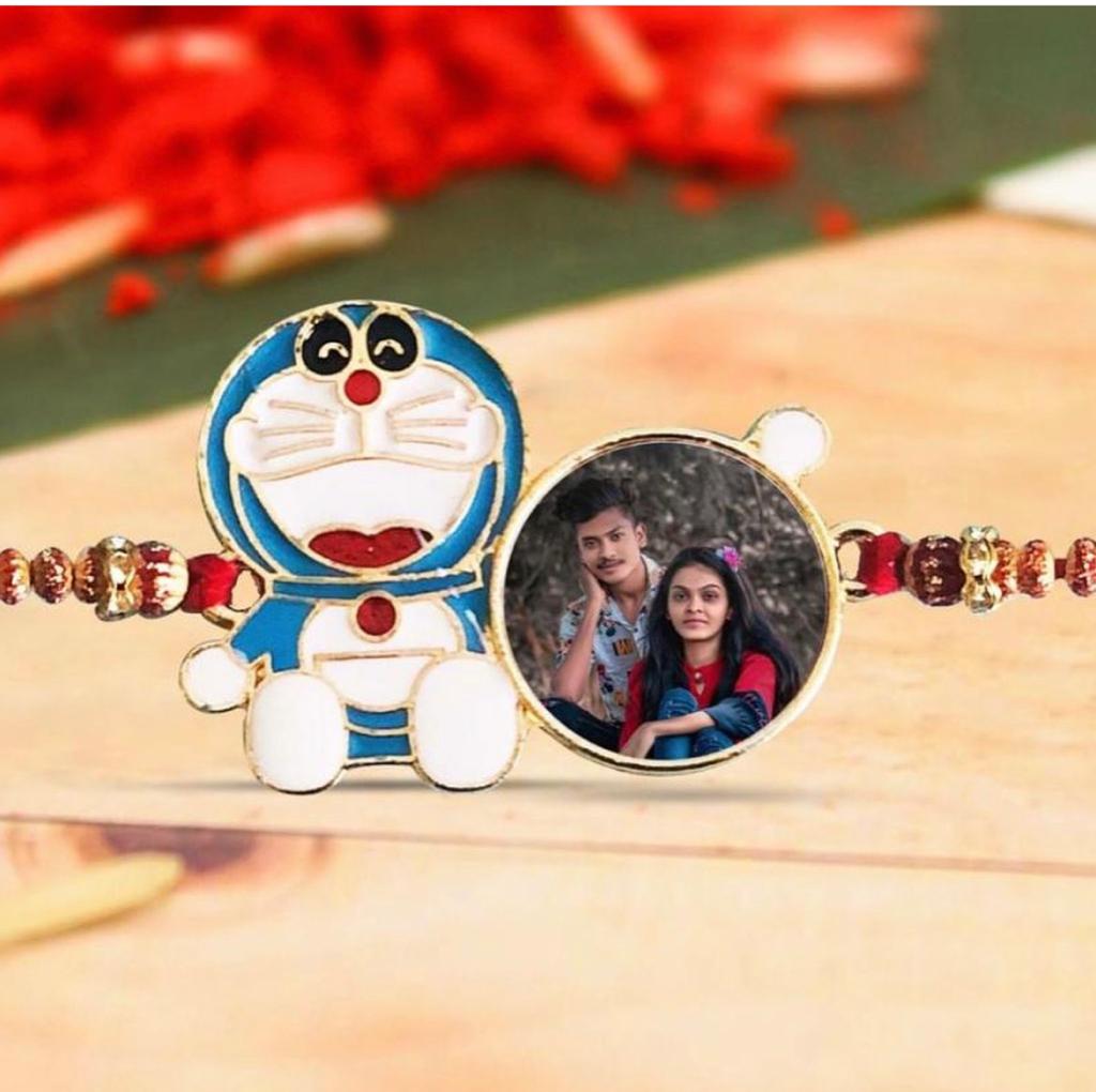 Doraemon metal photo Rakhi