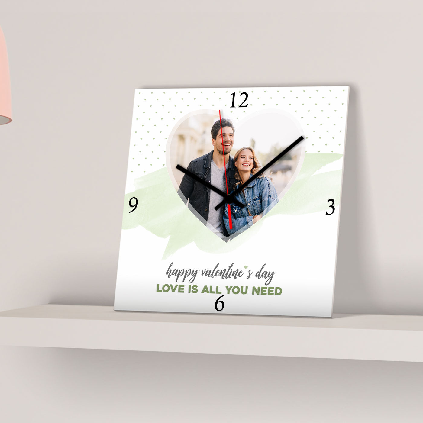 Valentine Day Special Personalised Wall Clock