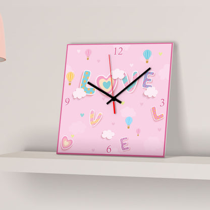 Square Love  Table Clock