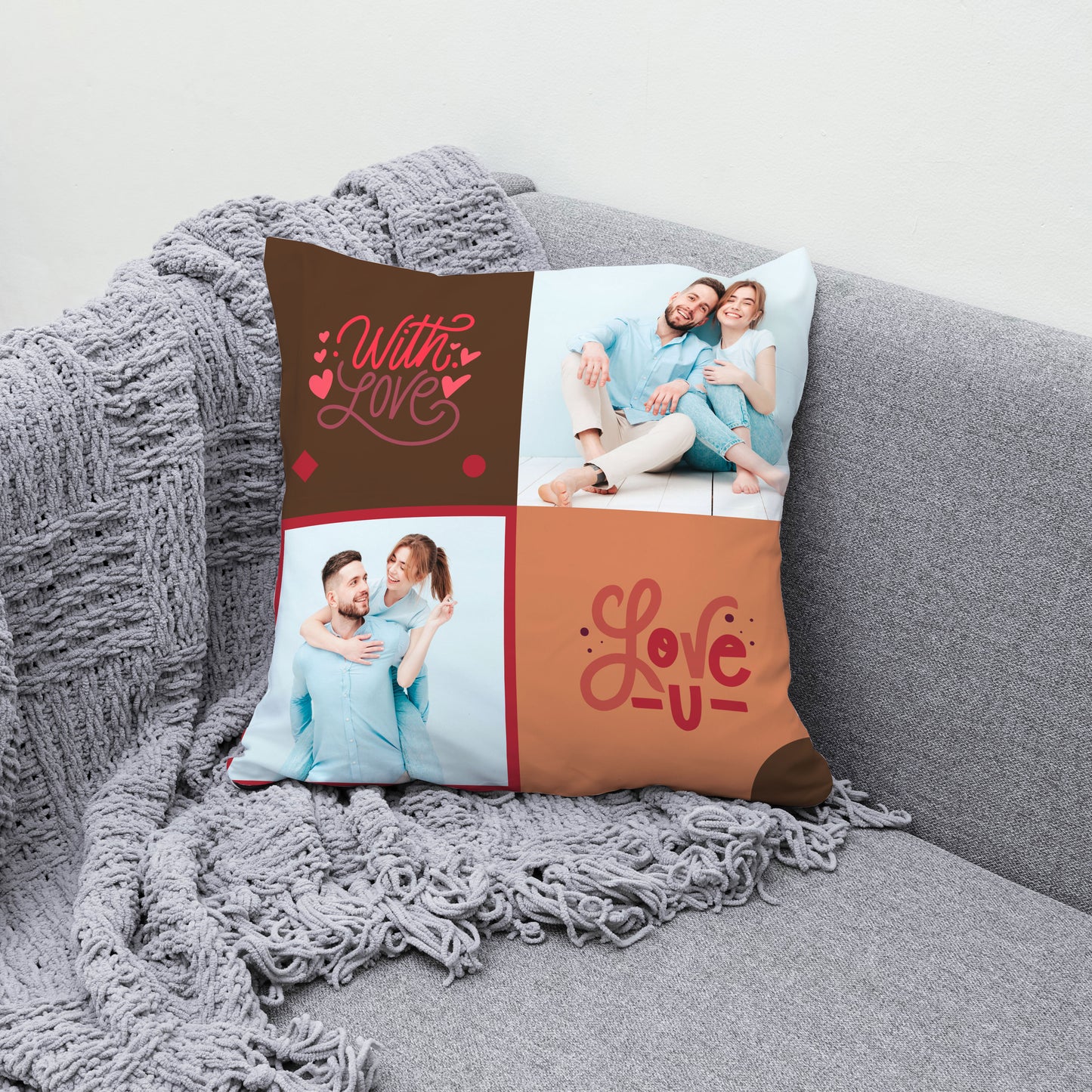 Love you personalized pillow