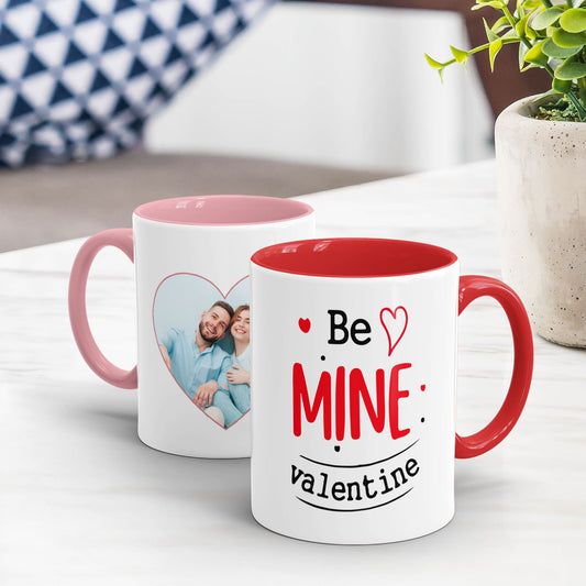 Be mine valentine Personalized red and pink mug