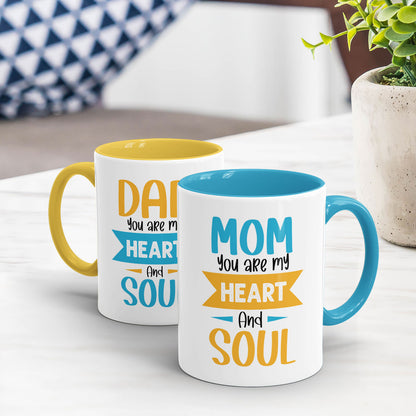 Personalize mom & dad mug