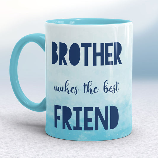 Brother makes the best friend skyblue Ceramic Mug