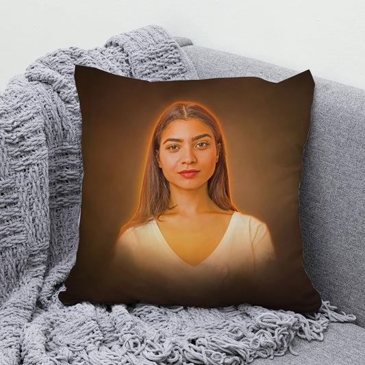 Personalized oil paint Satin cushion Pillow