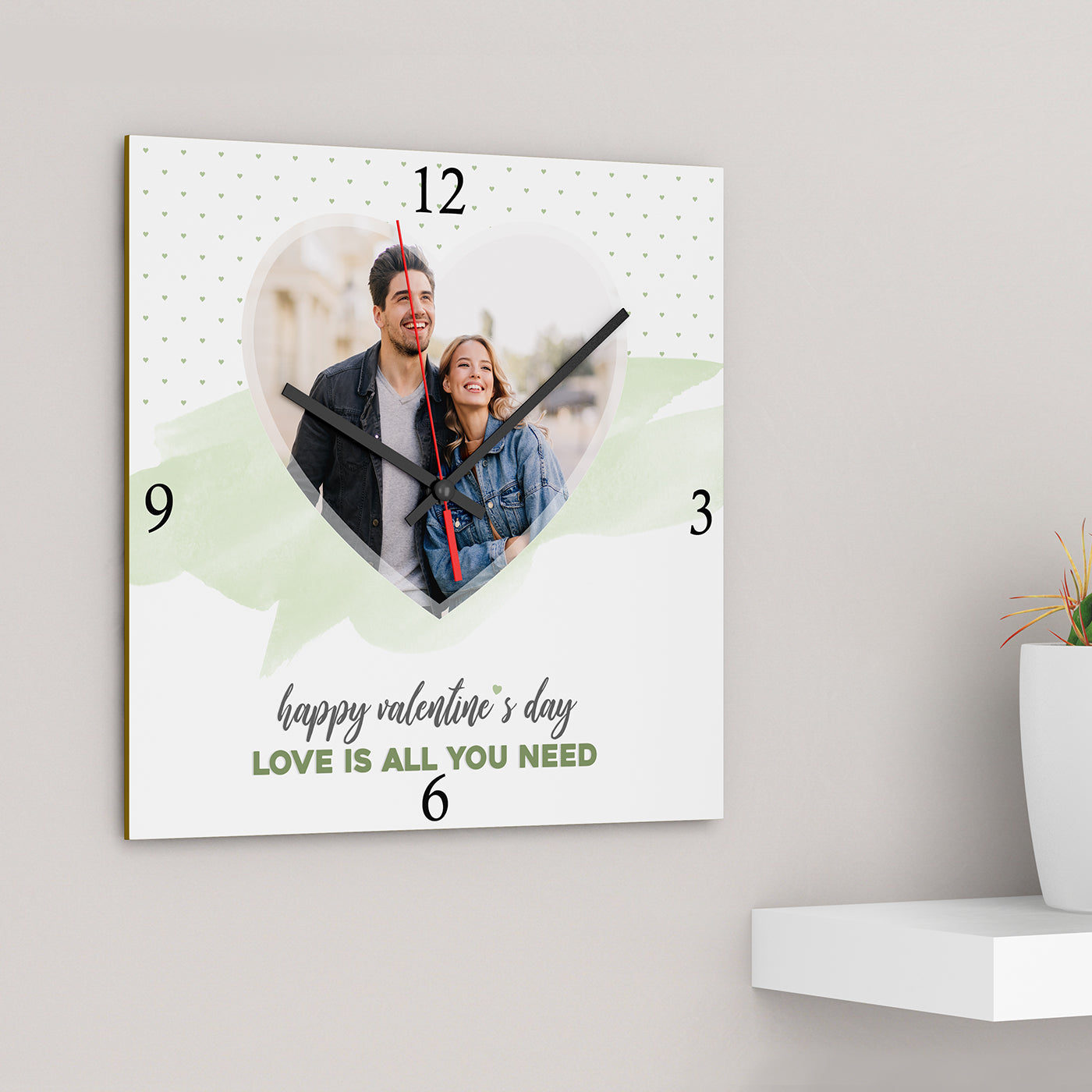 Valentine Day Special Personalised Wall Clock