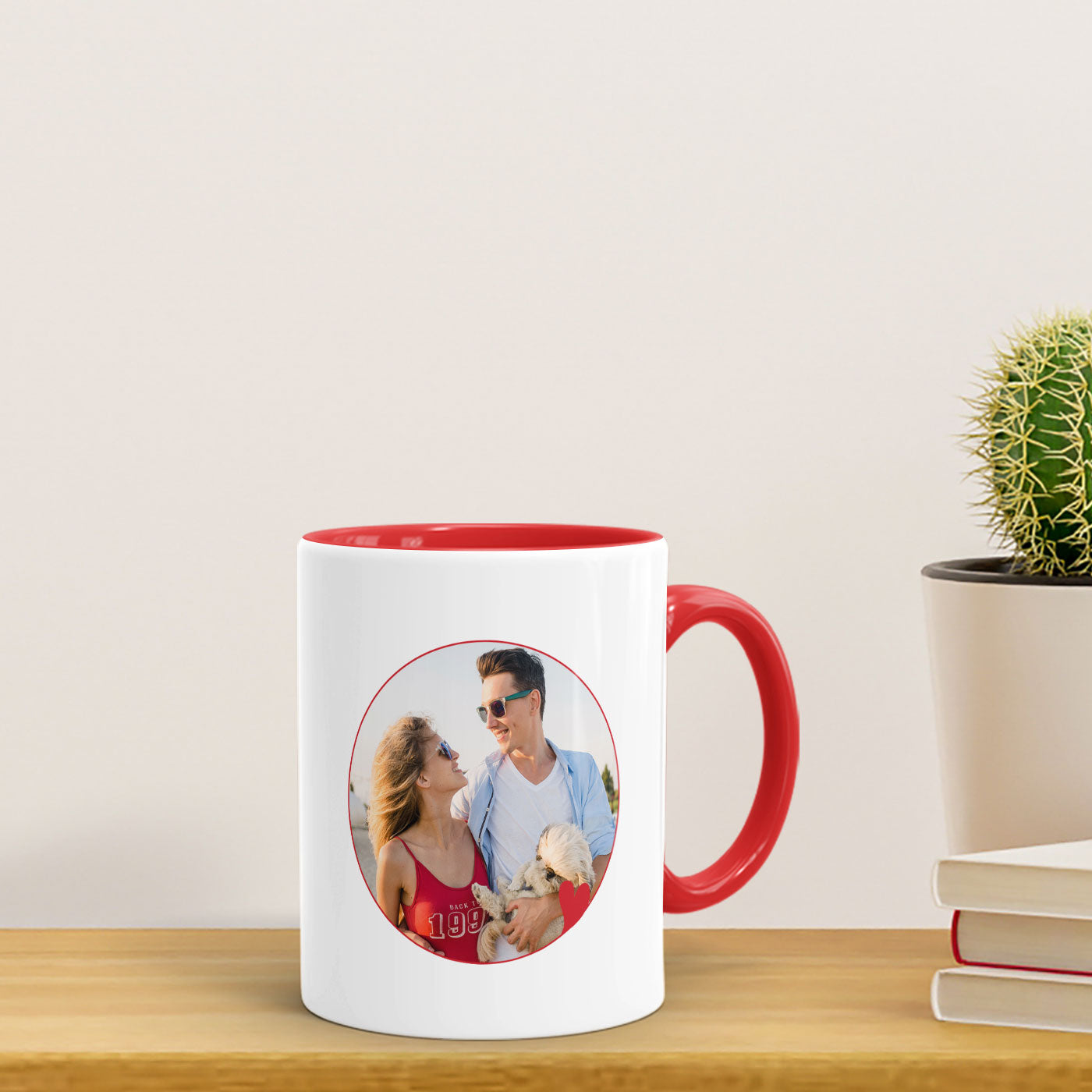 Queen of all the hearts Personalized red  mug