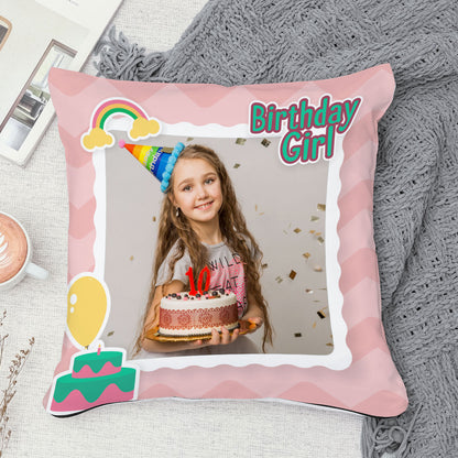 Personalize Birthday Girl Pillow