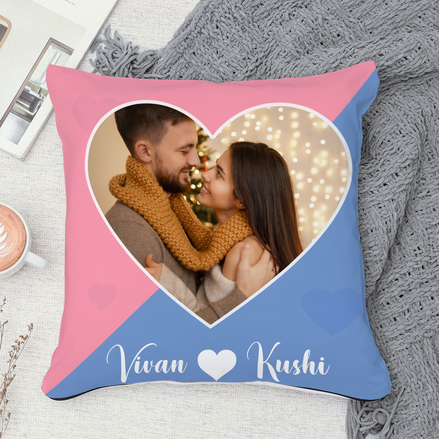 Personalized satin pillow