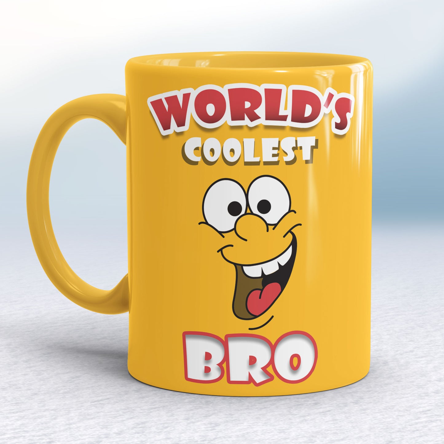 Worlds coolest bro yellow Ceramic Mug