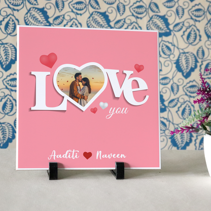 Love You Personalize Tile