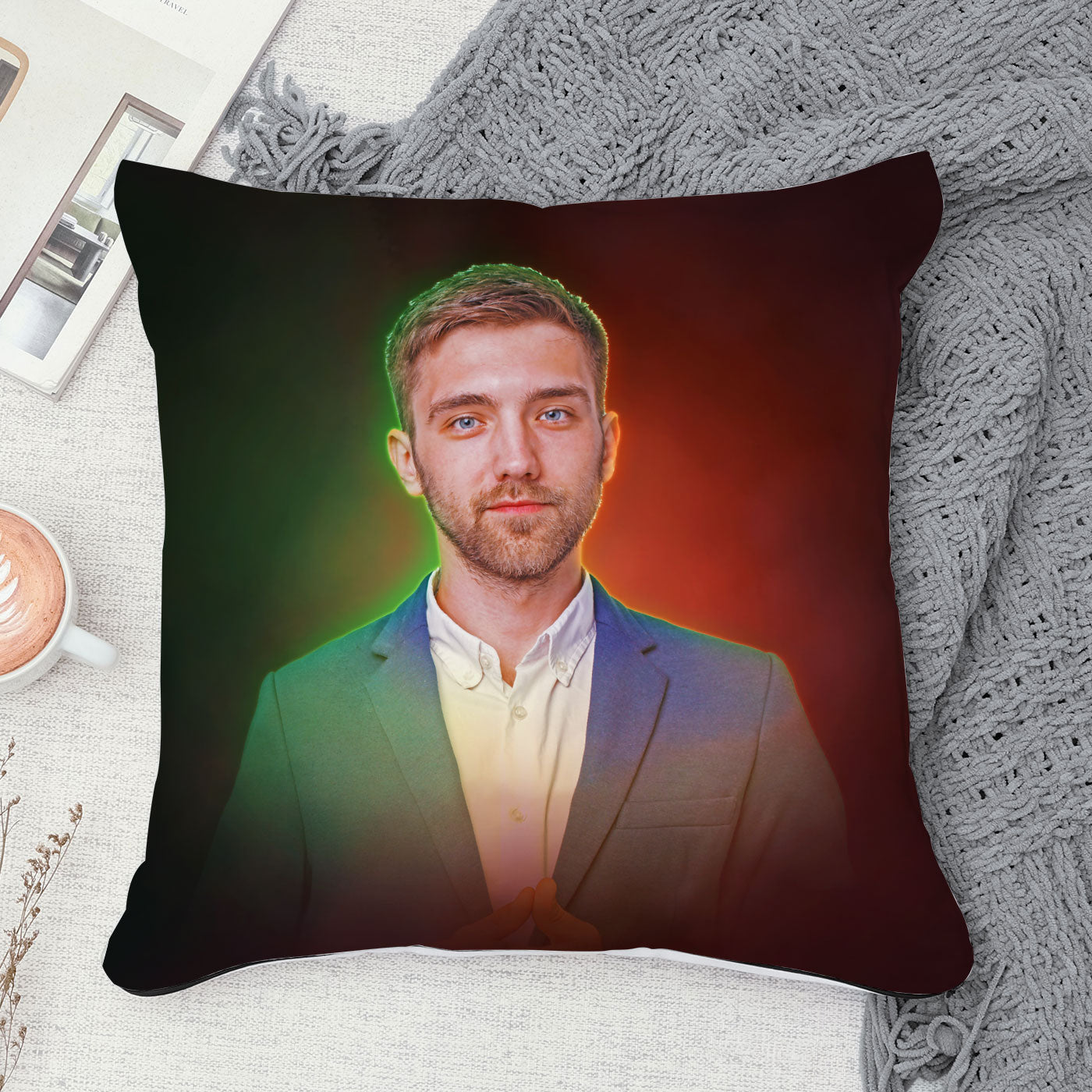 Personalized oil paint Satin Pillow