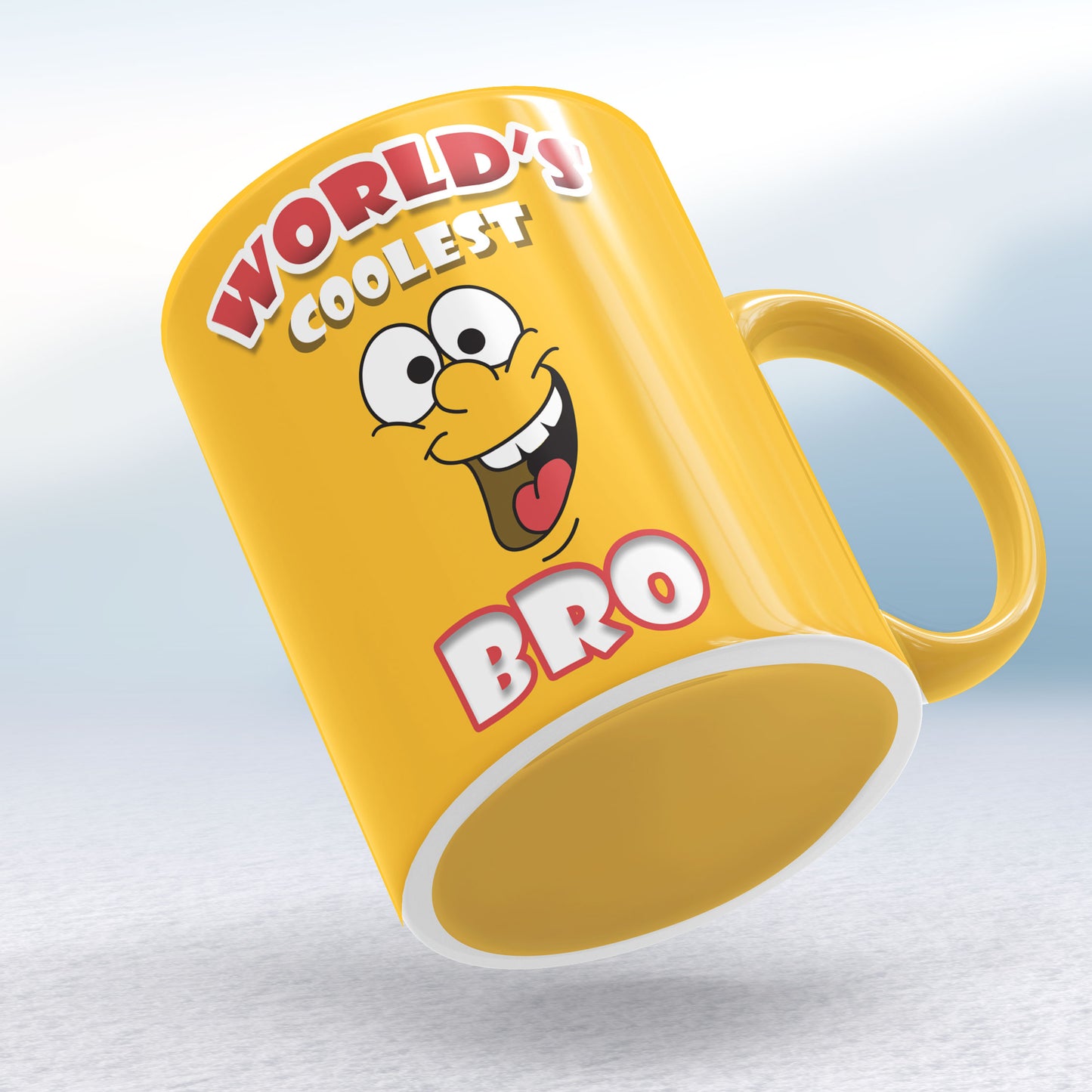 Worlds coolest bro yellow Ceramic Mug