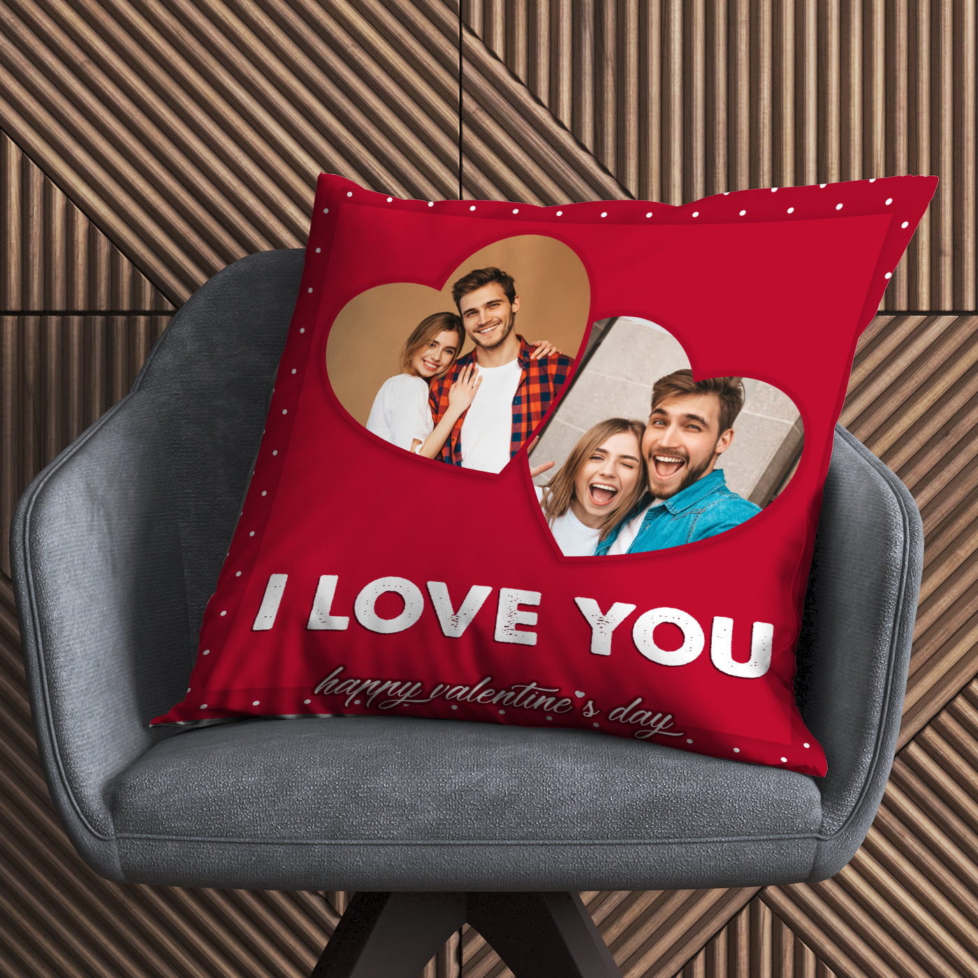 I LOVE YOU Personalized satin pillow