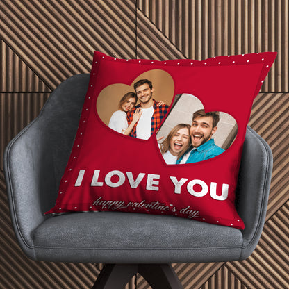 I LOVE YOU Personalized satin pillow