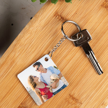 Personalized wooden keychain