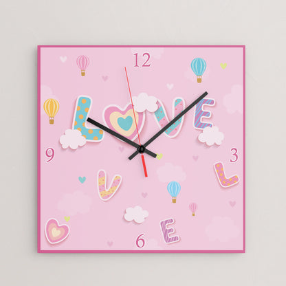 Square Love  Table Clock